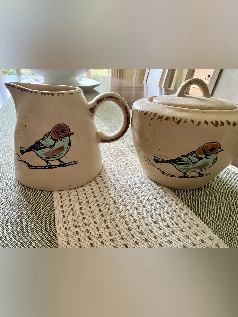 Spectrum Designz/Blue Sky Clayworks Stoneware Cream/Sugar Set